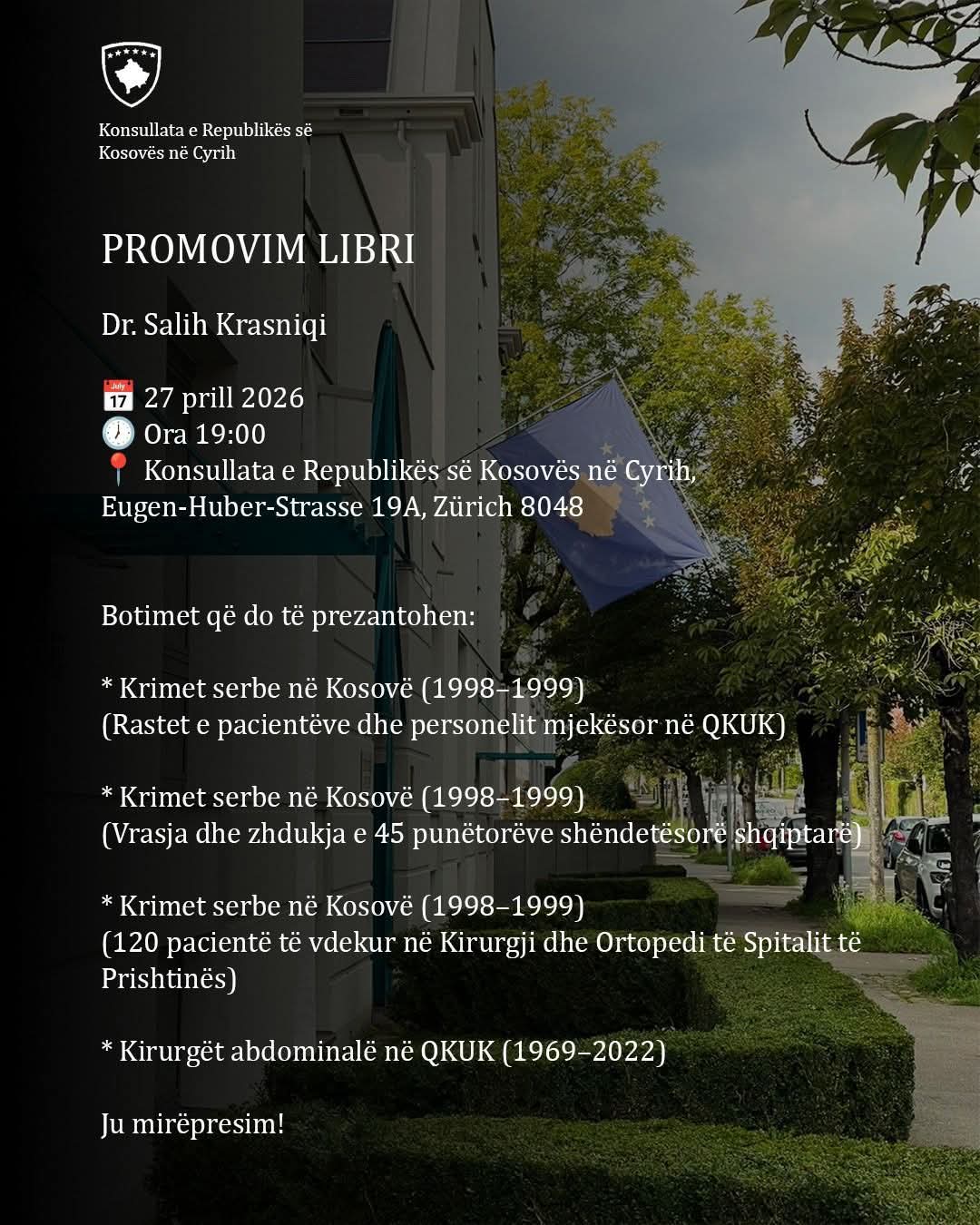 Flyer Promovimi i Librit Dr  Salih Krasniqi